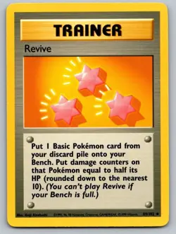 Revive 89/102 Uncommon Base Set Unlimited Pokemon Lightly Played - Image 1