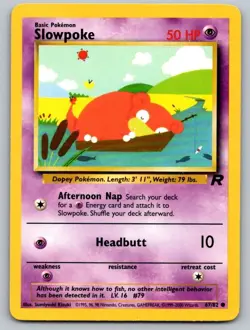 Slowpoke 67/82 Common Team Rocket Pokemon Unlimited Lightly Played - Image 1