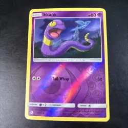 Ekans 26/68 Common Hidden Fates Pokemon Reverse Holo Lightly Played - Image 1
