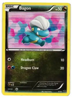 Pokemon TCG Bagon 6/20 Holo Rare Dragon Vault Holo DMG - Image 1