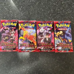 Pokemon Destined Rivals Sleeved Booster Pack (X4) - All Arts - New & Sealed - Image 1