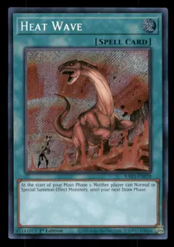 Heat Wave (Secret Rare) #RA03-EN058 Ist Ed. Quarter Century Bonanza NM YuGiOh - Image 1