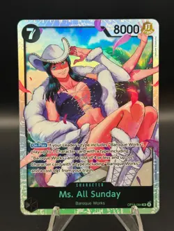 Ms. All Sunday OP14-084 SR | NM | The Azure Sea's Seven | One Pice TCG | English - Image 1