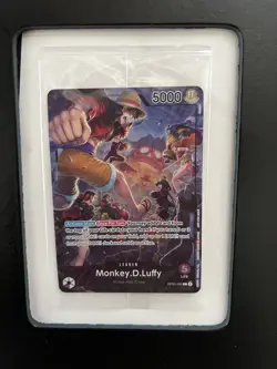 MONKEY D LUFFY - One Piece OP05-060 - SEALED PROMO Leader L - PSA Magazine - Image 1