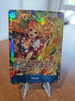 One Piece Nami Alternative Art a Fist of Divine Speed OP11-054 SR English - Image 1