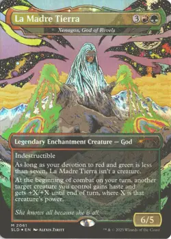 MTG La Madre Tierra - Xenagos God of Revels (Rainbow Foil) (2061) Secret Lair NM - Image 1