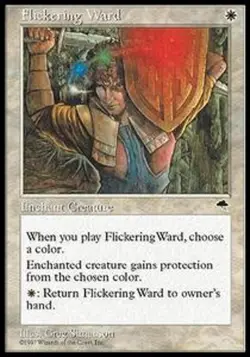*MRM* ENGLISH Rune de Garde Scintillante - Flickering Ward MTG TMP - Image 1