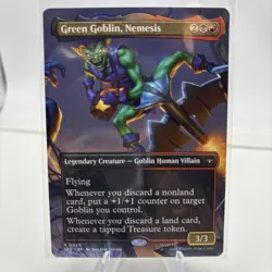 Green Goblin, Nemesis (Borderless) 23 SPE NM R MTG - Image 1