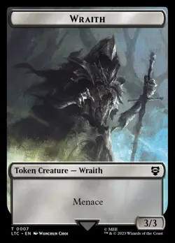 (x4) Wraith - Goblin 0007-0008 Set of 4 Double Sided Token LOTR MTG NM - Image 1