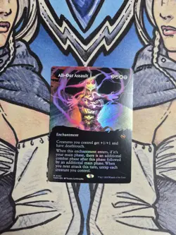 1x All-Out Assault FOIL Borderless - NM/M TDM MTG Magic - Image 1
