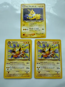 Jolteon Pokemon Cards Jungle and Japanese Light Jolteon - Image 1
