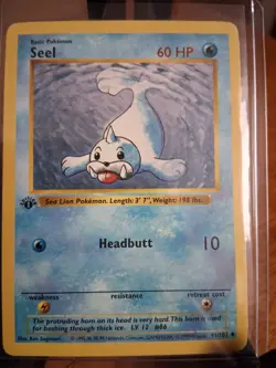 Pokemon TCG Seel Base Set (Shadowless) 041/102 1st Edition Regular English 60 HP - Image 1