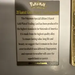Nintendo Pokemon Special Edition 23K Gold-Plated Card #06 Charizard 1999 LE - Image 4