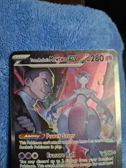 Team Rocket's Mewtwo ex 231/182 SIR Destined Rivals Holo Pokemon Card NM - Image 4