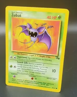 Zubat 57/62 - Fossil - Common Pokemon Card - Light Play (LP) - Image 1