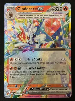 Pokemon TCG Cinderace ex 038/217 Double Rare - Ascended Heroes - Pack Fresh ✅ - Image 1