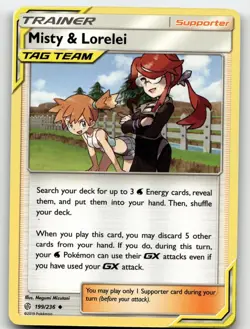 MISTY & LORELEI 199/236 UNCOMMON COSMIC ECLIPSE POKEMON NEAR MINT - Image 1