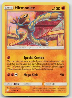 Hitmonlee 73/181 Team Up Pokemon Tomokazu Komiya LP - Image 1