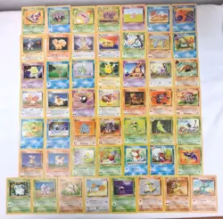 Vintage Pokemon Lot Of 50 WOTC Base Set Jungle Fossil Lot Unlimited MP - Image 1