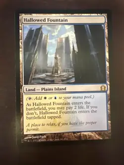 Magic the Gathering MTG Ungraded Raw: Hallowed Fountain - Return to Ravnica - Image 1