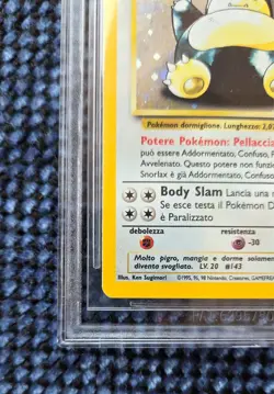 Pokemon Snorlax 11/64 Jungle Holo Rara ITA BGS9 MINT 1999 - Image 5