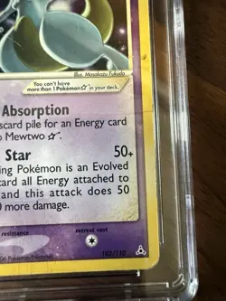 CGC 3 Gold Star Mewtwo 103/110 Holon Phantoms Holo 2006 Pokemon TCG English - Image 5