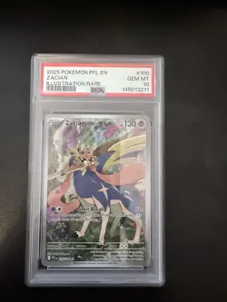 2025 Pokemon PFL EN Zacian IR #100 PSA 10 - Image 1
