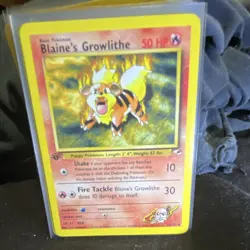 Wizards of the Coast Blaine's Growlithe 35/132 Gym Heroes 1st Ed 50 HP Eng - Image 1