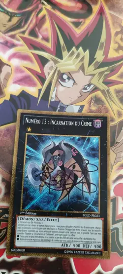 Yu-Gi-Oh! Numero 13 : Incarnation du Crime PGLD-FR023 1st Gold Scr Rare Francais - Image 1