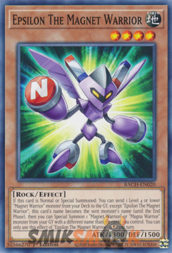 Epsilon The Magnet Warrior BACH-EN020 1st ED Yu-Gi-Oh! - Image 1