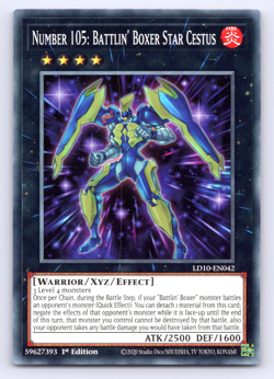 Number 105: Battlin’ Boxer Star Cestus LD10-EN042 Common 1st Edition - Yugioh - Image 1
