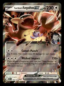 Team Rocket's Kangaskhan ex 162/217 Double Rare Ascended Heroes Pokemon NM - Image 1