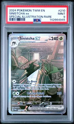 2024 Pokemon Twilight Masquerade #210 Sinistcha ExSIR PSA 9 - Image 1