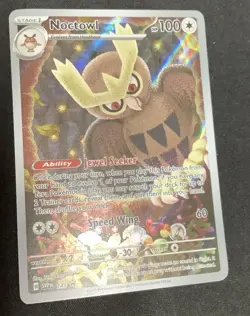 Pokemon Noctowl 141 Scarlet & Violet Black Star Promo ETB Promo NM - Image 1