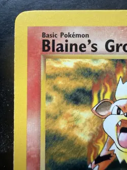 Pokemon Blaine's Growlithe Gym Heroes 35/132 Regular 1st Edition Uncommon (NM) - Image 2