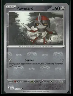 Pawniard (Master Ball Pattern) 064/086 Common Black Bolt Pokemon NM/M - Image 1