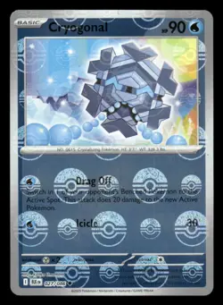Cryogonal (Poke Ball Pattern) 027/086 Holo Uncommon Black Bolt Pokemon NM/M - Image 1