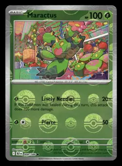 Maractus (Poke Ball Pattern) 008/086 Holo Common Black Bolt Pokemon NM/M - Image 1