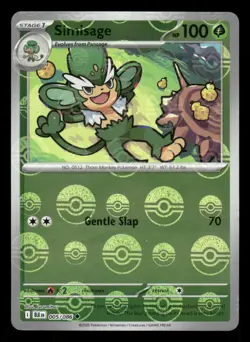 Simisage (Poke Ball Pattern) 005/086 Uncommon Black Bolt Pokemon NM/M - Image 1
