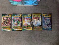 Pokemon Evolving skies etb sealed minor plastic tear + 3 packs + 1 next destiny 820650808944 - Image 2