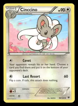 Cinccino 88/124 UC Fates Collide LP Pokemon - Image 1