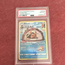 Pokemon TCG PSA 10 Bibarel GG25/GG70 Crown Zenith Galarian Gallery Holo - Image 1
