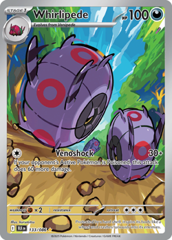 1x Whirlipede - 133/086 - Illustration Rare NM-Mint Pokemon SV10.5a - Black Bolt - Image 1