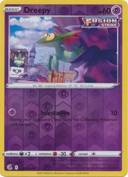 DREEPY 128/264 FUSION STRIKE POKEMON (REVERSE HOLO, NM) - Image 1