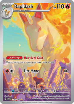Pokemon - Rapidash 189/182 Destined Rivals - Illustration Rare - NM - Image 4