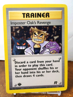POKEMON IMPOSTER OAKS REVENGE 76/82 1ST EDITION TRAINER TEAM ROCKET LP GENGAR - Image 1