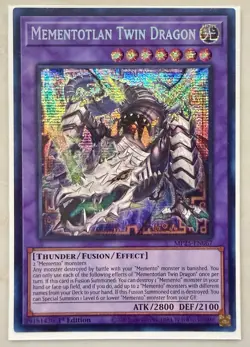 Yugioh Mementotlan Twin Dragon MP25-EN067 1st Edition Prismatic Secret Rare NM - Image 1