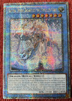 YuGiOh Saffira Divine Dragon Of The Voiceless Voice LEDE EN034 Quarter Century - Image 1