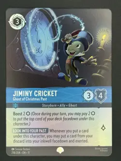 Jiminy Cricket - Ghost of Christmas Past 218/204 EPIC Holofoil NM Disney Lorcana - Image 2