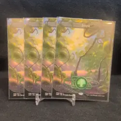 Magic: The Gathering Unfinity Forest Basic Land Lot 4 Cards 2022 - Image 1